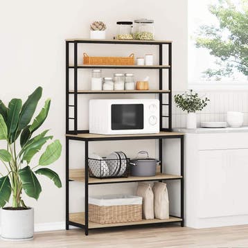 vidaXL Keukenplank 5-laags 100 x 40 x 168 cm Bewerkt hout, Huis en Inrichting, Kasten | Boekenkasten, Minder dan 50 cm, Verzenden