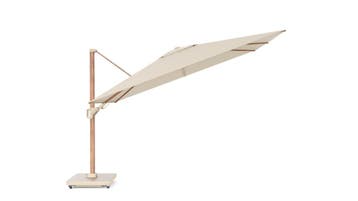 Challenger T2 premium parasol 260x350 cm teak champagne, Tuin en Terras, Ophalen of Verzenden, Nieuw