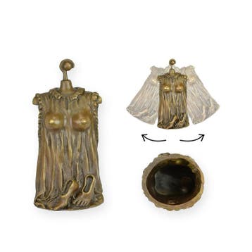 A BRONZE TABLE BELL OF AN UNDRESSED WOMAN (Interieur), Verzenden, Nieuw