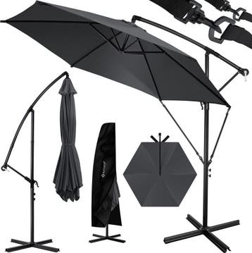 KESSER® Zweefparasol met voet  - Ø3,5m - 360° Draaibaar  - A, Verzenden, Zo goed als nieuw