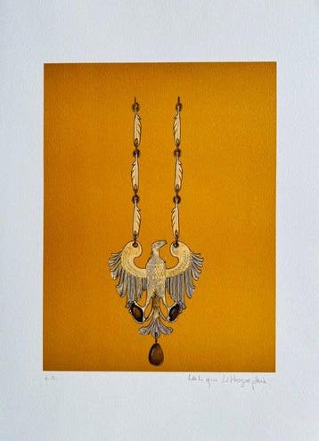 René Lalique (1860-1945) - Dessin dun pendentif -, Antiek en Kunst