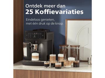 Philips -  Volautomatische Espressomachine Zwart, Witgoed en Apparatuur, Verzenden, Nieuw, Espresso apparaat, Afneembaar waterreservoir