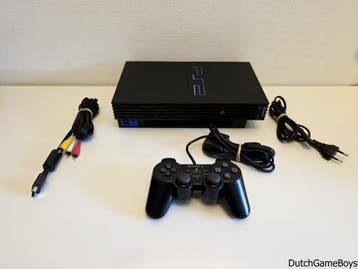 Playstation 2 / PS2 - Console - Fat Black + Controller, Verzenden, Gebruikt