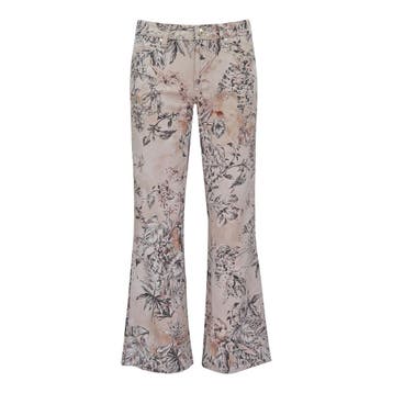 Cambio • beige flared jeans motief • 36, Cambio, Verzenden, Nieuw