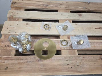 Inbouw Douchekraan – Messing / Oud Brons | 2 Uitgangen | Met, Ophalen of Verzenden, Nieuw, Bad