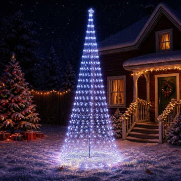 vidaXL LED Kerstboom EKENAS 500 cm 550 LEDs Blauw IJzer, Verzenden, Nieuw