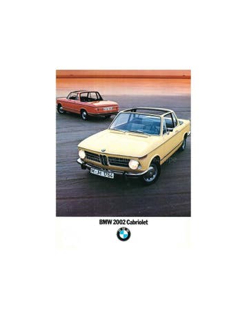 1972 BMW 2002 CABRIOLET BROCHURE DUITS, Nieuw, BMW, Author