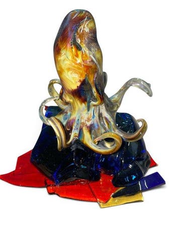 sculptuur, Octopus - 10 cm - Glas, Antiek en Kunst