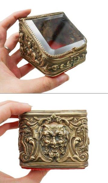 Coffret Napoléon IlI - Sieradendoos - Facetglas, Koper