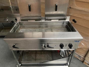 2x Giorik 10kW oliebollen - vis friteuse / oliebollenbak, Verzenden, Gebruikt, Fornuis, Frituur en Grillen