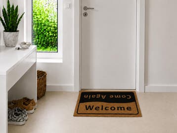 Kokosmat 'Welcome / Come again' - 50x80 cm, Tuin en Terras, Verzenden, Nieuw