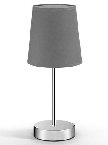 Tafellamp Grijs RVS 32x10x10cm E14 (Lampen, Interieur), Huis en Inrichting, Lampen | Hanglampen, Verzenden, Nieuw