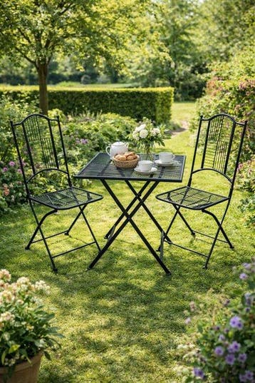 Tafel (3) - Metaal - Bistroset - Elegantie, Antiek en Kunst
