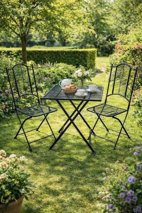 Tafel (3) - Metaal - Bistroset - Elegantie, Antiek en Kunst, Curiosa en Brocante
