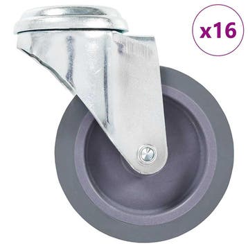 vidaXL 16 st Zwenkwielen met boutgaten 75 mm, Verzenden