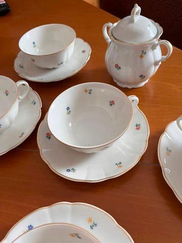 laveno/verbano - Theeservies (13) - Porselein, Antiek en Kunst, Antiek | Meubels | Tafels