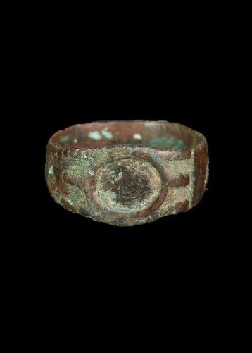 Bactrian Brons Vingerring met granulatie (Zonder