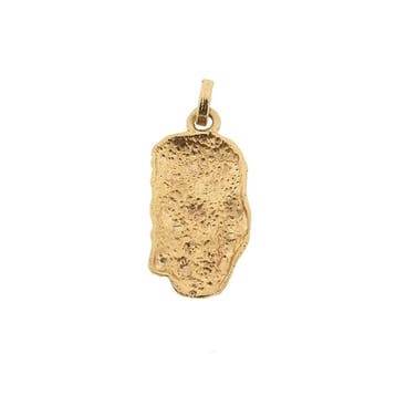 Gouden hanger met gezicht van Jezus (Hanger of bedel), Ophalen of Verzenden, Gebruikt, Goud, Overige merken