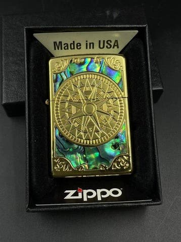 Zippo - Nautical Compass Abalone Shell - Zonder minimumprijs, Nieuw