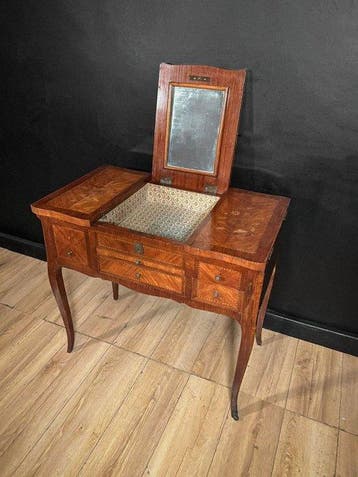 Schrijftafel - Hout, Glas, Brons, Antiek en Kunst
