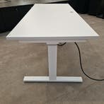 Zit-sta bureau 180x80cm elektrisch verstelbaar wit/wit,, Ophalen of Verzenden, Gebruikt