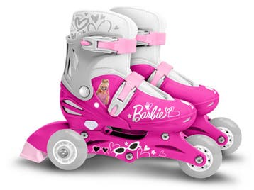 Barbie Skates Roze 2 of 3-wielen Verstelbaar Maat 27-30, Ophalen of Verzenden, Nieuw