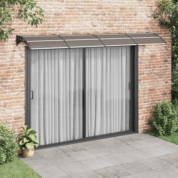 vidaXL Deurluifel Zwart 350x100 cm Polycarbonaat, Verzenden, Nieuw