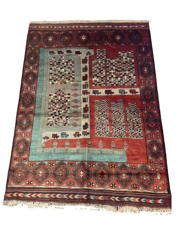 Afghan - Tapijt - 200 cm - 140 cm, Nieuw