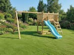 Veiling - Vrijstaande speeltoren met schommel+glijbaan 410x3, Nieuw