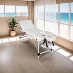3 zones massagetafel met 5cm vulling en aluminiumframe - wit, Verzenden, Nieuw