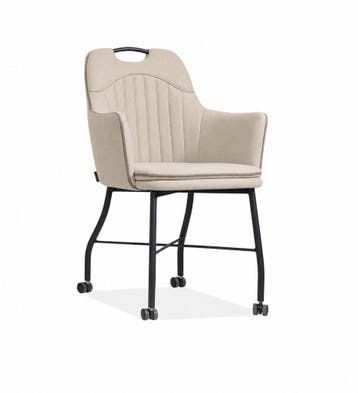 Eetkamerstoel Floria - eetkamerstoelen - Beige, Nieuw, Overige materialen