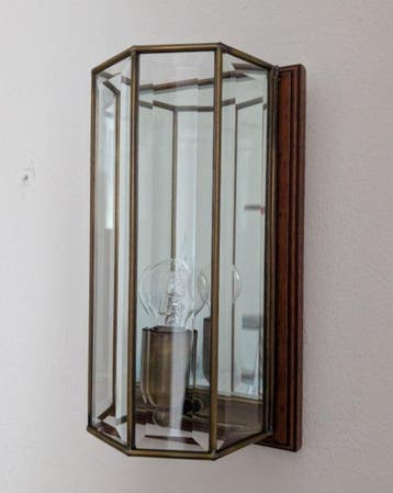 Wandlamp - Kristal - Zacht kristal, Antiek en Kunst