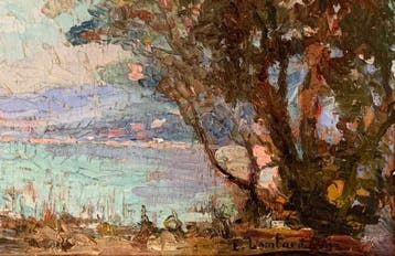 Emilien Félicien Lombard (1883-1973) - La cueillette au bord