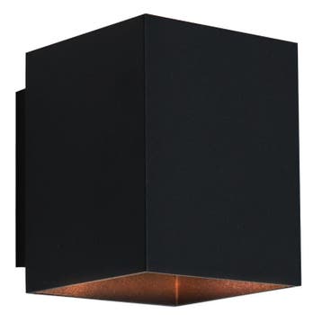 Moderne up down wandlamp Dalila, zwart, aluminium, Huis en Inrichting, Ophalen of Verzenden, Nieuw, Metaal