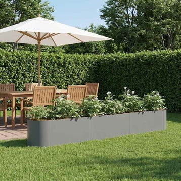 vidaXL Verhoogd Tuinbed Antracietkleurig 280 x 40 x 40 cm, Verzenden, Minder dan 60 cm, Nieuw, Metaal
