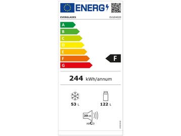 Everglades EVUD4020 - Koelvries combinatie - 165 l - Wit, Verzenden, Zo goed als nieuw