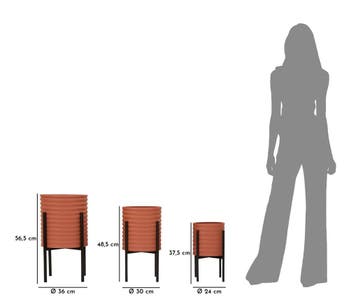 VAASHOUDER MILY SET 3 STUKS CM Ø 36X56,5-30X48,5-24X37,5, Huis en Inrichting, Woonaccessoires | Vazen, Ophalen of Verzenden, Nieuw