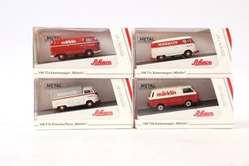 Schuco H0 - Modeltreinvoertuigen (4) - Vier Volkswagen, Nieuw