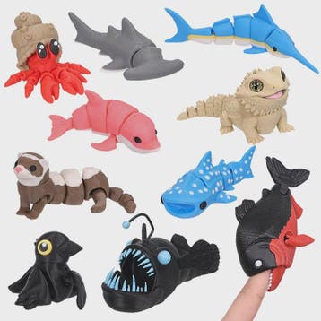Bewegende 3D Geprinte Dierenfiguren - Verzameling van Unieke, Dieren en Toebehoren