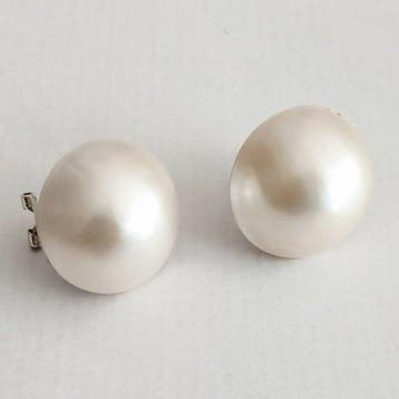 Oorbellen - 18 karaat Witgoud Parel, Sieraden, Tassen en Uiterlijk, Oorbellen, Nieuw