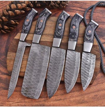 Keukenmes - Chefs knife - Pakka wood en handgemaakt