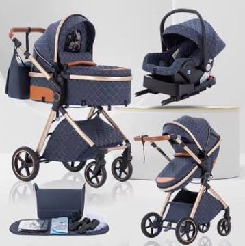 Opvouwbare 3-in-1 Kinderwagen voor Dagelijks Gebruik, Kinderen en Baby's, Kinderwagens en Combinaties, Verzenden, Nieuw