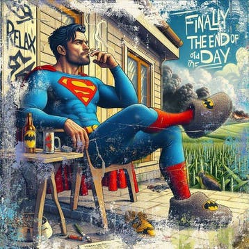 Original Luc Best - Superman - After Work, Nieuw