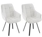 Set van 2 Draaibare Fluwelen Eetkamerstoelen met Armleuninge, Verzenden, Nieuw