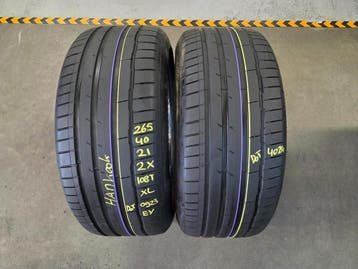 265/40/21 108T EV HANKOOK ZOMERBANDEN 6,5MM PROFIEL 2X, Ophalen, Gebruikt, 265 mm, 21 inch