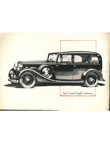 1938 ALVIS CRESTED LIMOUSINE BROCHURE ENGELS, Nieuw, Author