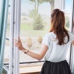 Vliegenhor / Raamhor / Hor - 100 x 120 cm - Wit - Incl. Beve, Verzenden, Nieuw