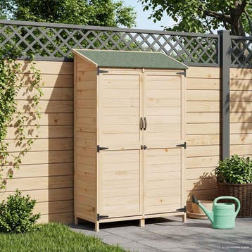 vidaXL Tuinschuur Naturel 106,5 x 56 x 176 cm Massief, Verzenden, Nieuw