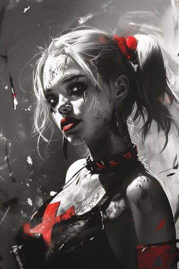 Giuliart2025 - Harley Quinn Black _Red from Batman Arkham, Nieuw