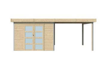 Woodlands Blokhut Kasuko met Overkapping en Dakisolatie 580, Nieuw